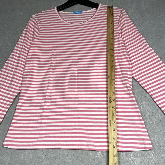 J. McLaughlin Shirt Womens Size Large Multicolored Striped Long Sleeve - Picture 6 of 10